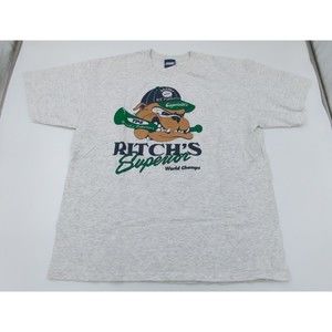 Vintage Ritch's Superior TPS Softball Team T-Shirt Slow Pitch USA 90s Mens Sz XL